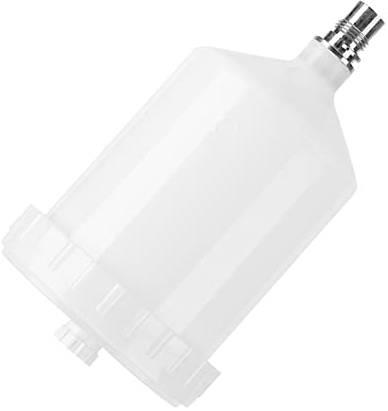 Dioche Tasse de Pistolet à Peinture, Connecteur de Filetage de Pot de Peinture par Gravité, Tasse en Plastique pour Outil de Pistolet de Pulvérisation, Capacité de 600ml