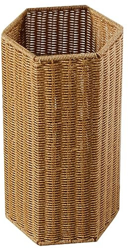 HOLIDYOYO Dekorativer Schirmhalter Für Den Innenbereich Zuhause Büro Kunststoffständer Wasserschale Rattan-Stil