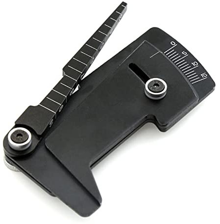 COSINE 1 StüCk Metall Sturz Messer & HöHenmesser Werkzeug/Lineal für Einstellen der HöHe und des Felgen Sturzes RC Modell Auto,Schwarz