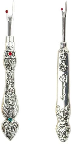 Willoghsa Vintage Nahtauftrenner Set Nahtauftrenner Kit zum Nähen, Basteln, Entfernen Von Säumen und Nähten (2 Stück Silber)