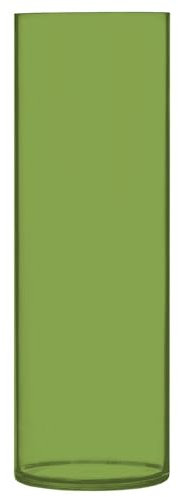 Jarrón de plástico verde liso liso verde oliva para flores, 11.8 x 3.9 pulgadas, jarrón grande moderno para ramo, oficina, cocina, decoración de boda