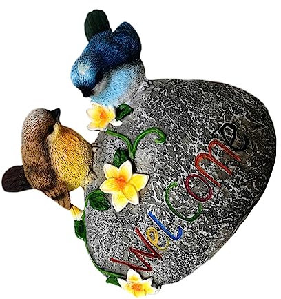 KONTONTY Vogel-gartenskulptur Aus Kunstharz Lebensechte Rasenfigur Schöne Außendekoration