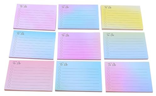 Dreuhuing Haftnotizen für To-Do-Liste, Planung, selbstklebend, englische Notizen, 450 Blatt, doppeltes Klebepapier, geruchlos für Schule, Unternehmen, Heimbüros