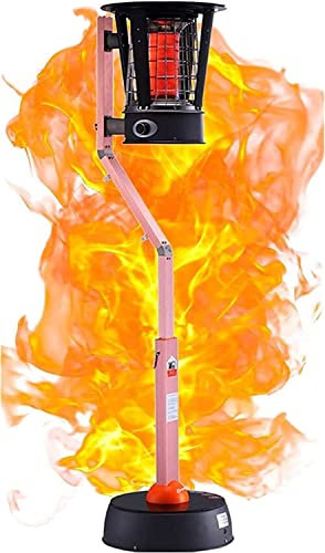 Radiateurs De Terrasse Chauffage De Cour De Levage 6KW, Radiateurs De Terrasse Extérieure, Radiateurs Commerciaux Au Gaz Liquéfié Au Propane, Lampe Chauffante De Jardin Portable en Acier Inoxydable