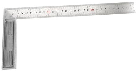 Housoutil Stainless Steel Carpenter Square Thickened 300mm Right Angle Ruler Woodworking Measuring Tool Metal Machinist Square for Construction and Carpentry