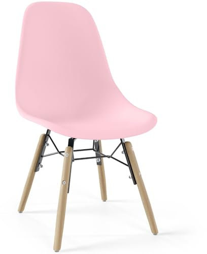 Iconik Interior Scandinavian Style Chaise Enfant - Design Scandinave - Pieds en Bois - Skögur Rose