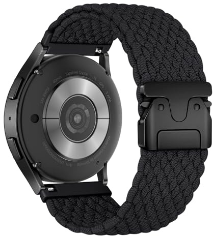 20mm Geflochtenes Armband für Samsung Galaxy Watch 7/6/5/4 40mm/44mm, Watch 6 Classic 47mm/43mm, Watch 5 Pro 45mm, Watch 4 Classic 46mm/42mm, Watch 3 41mm, Nylon Elastische 20mm Armbänder