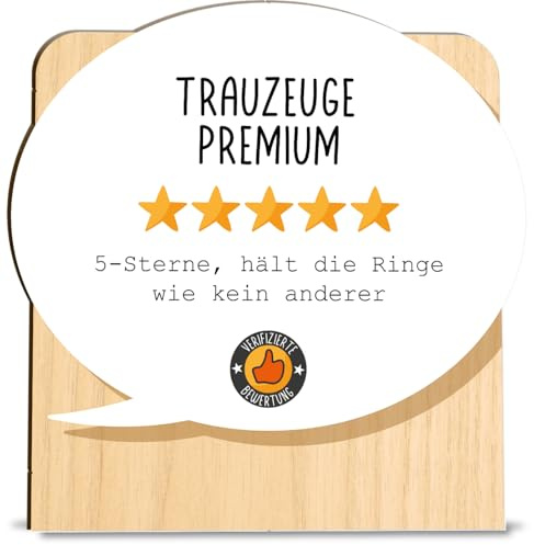 Generisch Trauzeuge Karte Bewertung Trauzeuge Holzkarte - Geburtstagskarte mit Umschlag - stilvolle Trauzeuge-Grußkarte, besonderer Gruß, der Freude bereitet, Grußkarte für Familie und Freunde