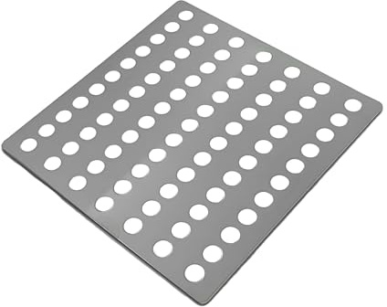 Copriscarico in Acciaio Inossidabile, Protezioni for Scarico Doccia Quadrate con cavità Uniforme, Protezione for Scarico, Copertura A Vortice, Protezione(12x12cm)