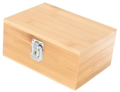 ROMISBABA Humidor Portatile Compatto Scatola di Sigari in Legno 17,9x8,3x12,7 Cm Portasigari Professionale Riutilizzabile per Viaggio e Conservazione Design Retro Multifunzionale