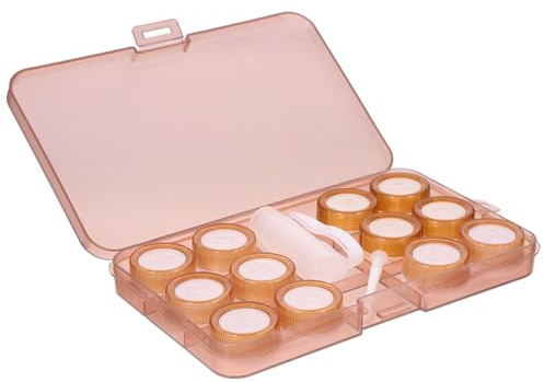 IMIKEYA Custodia trasparente per lenti a contatto, 6 pezzi, organizer piccolo ed ermetico, per viaggi, pratico contenitore per lenti a contatto, portatile e resistente