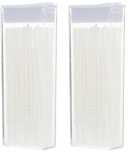 SMASOLO Scovolino Interdentale Compatto 120 Pezzi in PP Bianco Spazzolino Dentale Portatile per Pulizia Denti Quotidiana e Gengive Set 2 Scatole da 60 Pezzi Strumento Odontoiatrico per