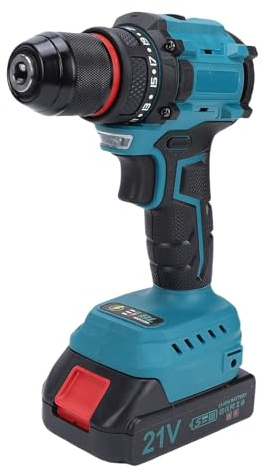 Asixxsix Trapano Avvitatore a Batteria, Torsione 55N 25+1 Impostazioni Trapano Elettrico Senza Spazzole a Batteria con Mandrino in Metallo Senza Chiave d a 3/8 di Pollice, Luce LED, (EU-)