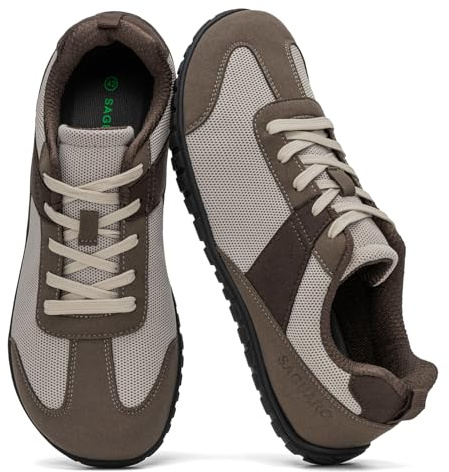 SAGUARO Hombre Zapatillas Barefoot Verano Zapatillas Minimalistas Casual Zapatos Descalzos Ligeras Calzado Barefoot para Uso Diario, Gimnasio, Fitness y Deporte Marrón, 42