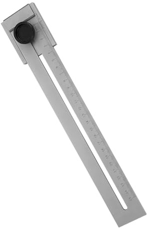 Yinhing Regla de Marcado de Carpintería de 0 250 Mm Herramienta de Medición de Acero Al Carbono de Alta Precisión con Perilla de Ajuste Giratorio Ideal para Proyectos de Carpintería