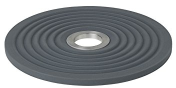 blomus Untersetzer mit Magnet | Edelstahl matt & Silikon | Magnetischer Topfuntersetzer 14 x 14 cm | Hitzebeständiger Tischschutz | Platzsparend & flexibel | Küchenzubehör