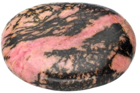 Piedra de cristal de rodonita | Piedra de bolsillo de mano | Fuente de vida de piedras preciosas de Plus