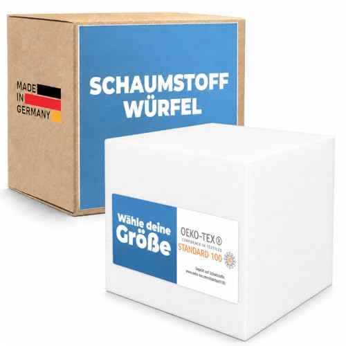 saarschaum Schaumstoff Würfel - Sitzwürfel [Ohne Bezug] Bandscheibenwürfel zur Unterstützung der Rückengesundheit - Stufenlagerungswürfel