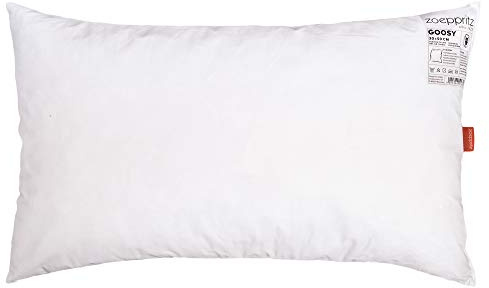 ZOEPPRITZ GOOSY Kuddfyllning – 100% bomull, fylld med 70% ankfjädrar och 30% elastiska luftventiler (40 x 60 cm)