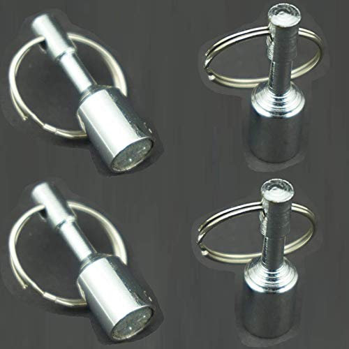 Paquete de 4 soportes magnéticos para llaves para mantener llaveros, soporte para anillos,gancho para joyas,sin taladrar,se fija a cualquier superficie de metal,como el refrigerador, puerta de metal