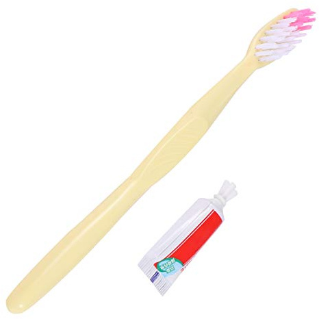 EXCEART Lot de 100 mini brosses à dents avec pâte pour hôtel et invités
