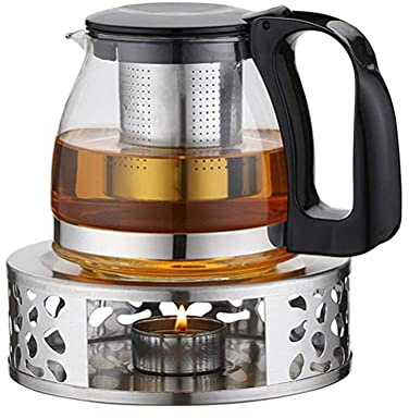 Stövchen aus Edelstahl mit Teelichthalter, Teewärmer, Kaffeewärmer, Teelicht, Teawarmer, stabil klappert Nicht, Rechaud für sämtliche Teekannen