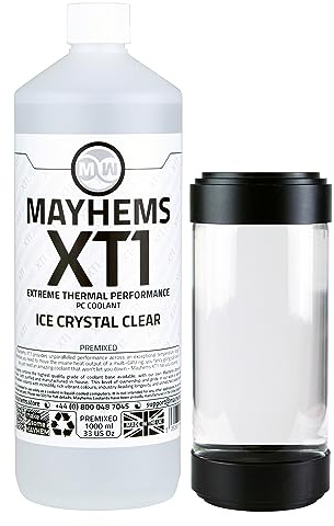 Mayhems - XT1 förblandad PC kylvätska - datorvattenkylningsvätska - flytande kylning, termisk prestanda serie, 1 liter, ice crystal clear (klar)