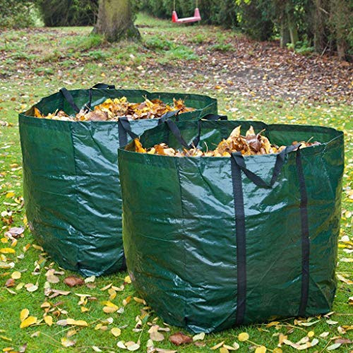 Thrink 2 X 150 Litre Square Garden Bag | Strong Waterproof & Reusable Waste Refuse Rubbish Grass Sack | Easy Storage And Save Space | With 2 Very Strong Handles | Size : 71 x 38 x 57cm