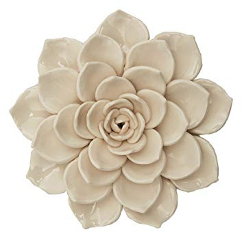 SEINHIJO Decorazioni Soggiorno da Parete Fiore Soprammobili Scultura Moderna Statuetta Regalo Murali Statua Casa Ornamento Figurina Ceramica Arte 17cm