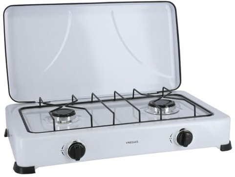 COCINA GAS ESMALTADA BLANCA 2 FUEGOS