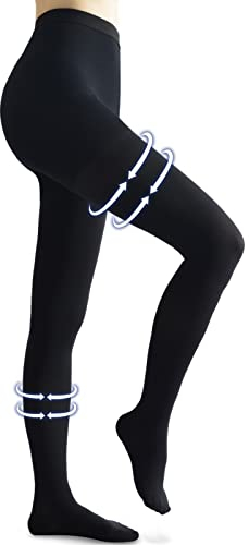 Beister Collant compressi medicali opachi, punta chiusa, 20-30 mmHg, supporto stretto, leggings alta compressione per circolazione, vene varicose, edema, volo