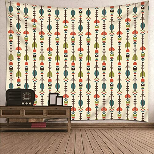 Aotiwe Tapisserie Bunt, Wanddekoration Landhausstil Vintage Pfeile Muster aus Polyester Farbenreich 210X140Cm