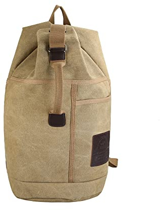 Huenco Outdoor Sports Duffle Bag Rucksack Tactical Large Capitical Canvas Rucksack Schultasche