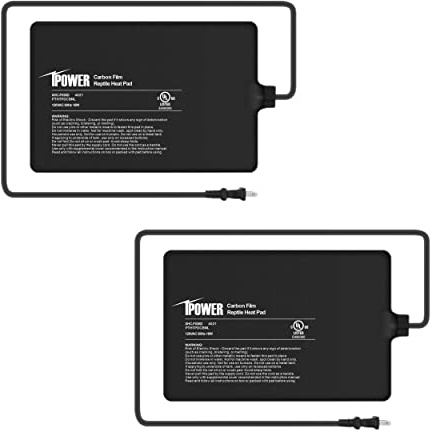 iPower 8X12 Inch 16W Under Tank Heater Warmer, 30-40 Gallon Terrarium Heat Mat for Amphibian, Plant Box or Other Small Animals, 2 Pack