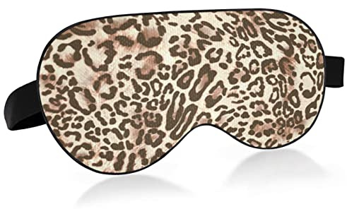 Sexy Schlafmaske mit Leopardenmuster für Frauen und Männer, weiche und bequeme Augenmaske, lichtblockierende Augenbinde, verstellbare Nachtaugenabdeckung für das Schlafen auf Reisen