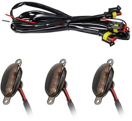 MACHSWON Auto-Front-Kühlergrill-Lichter, kompatibel mit 2004–2019 Ford F-150 Raptor & 2013–2018 Dodge Ram 1500 Raptor Style Aftermarket-Kühlergrills, Autos Gitter dekorative LED (gelbes Licht