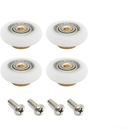 Lot de 4 roulettes de rechange pour porte de douche - 23 mm