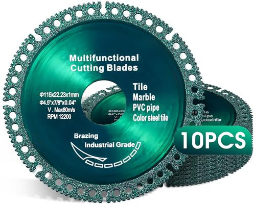 Taoskai ‎10 Pack 4.5 Inch Indestructible Disc for Grinder, Indestructible Disc 2.0 for Angle Grinder 7/8''-Cut Everything in Seconds, Cutting Discs for Smooth Cutting, Chamfering, Grinding Materials