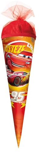 ROTH Disney Pixar Cars Cornet surprise rond avec fermeture en tulle Motif Cars 50 cm