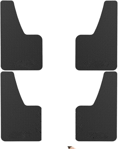 Auto Paraspruzzi Paraspruzzi Effetto Fibra Di Carbonio Parafanghi Per Auto Copri Parafanghi Con Ferramenta Accessori Universali Anteriori E Posteriori ROSSI Paraspruzzi Auto(4pcs Black)
