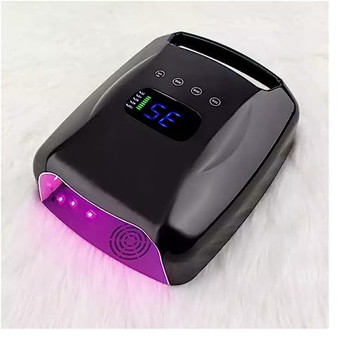 LED UV Nagellampa, LED UV Nagellampa Trådlös LED UV Nagellampa Professionell sladdlös uppladdningsbar nageltorkning manikyrmaskin 96W lampa for bärbar gellackkur,för Hem och Nagelsalong(Grey)