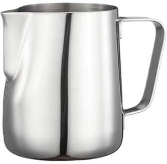 SynapSYA Lechera Acero Inoxidable 100/150/250/350/600/1000ML 304 Jarra de Espuma de café con Leche de Acero Inoxidable Jarra de café para Espumar(250ML)