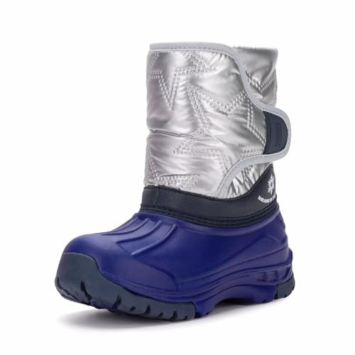 FUNCOO PLUS Winterstiefel Mädchen Junge | EVA Sohle ist leicht, Der Zehenbereich ist wasserdicht und stoßfest, Thermo gefütterte Schneestiefel für kalte Tage