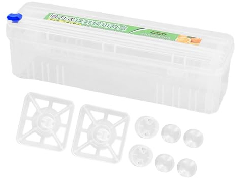 Cutter involucro da aggrappatura - Conveniente distributore di pellicole alimentare con lama scorrevole, scatola di stoccaggio da cucina | Porta di pellicola ad attacco di facile utilizzo, or