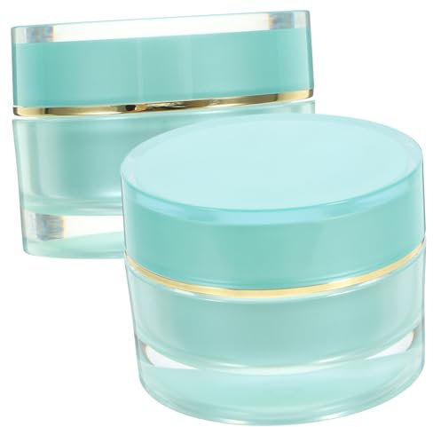 MERRYHAPY Lot de 2 Bouteilles Cosmétiques Portables en Acrylique Pots Rechargeables pour Crème 30Ml Faciles à Transporter Récipients pour Voyage Couvercles
