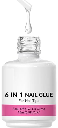 Baoqifong Gel para Uñas Builder, Capa Base, 6 en 1 Fortalecimiento Adhesivo Moldeado Extensor y Base para Principiantes y Uso en Casa