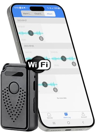 Grabadora de Voz Digital Profesional activada a través de Internet-WiFi | FlyRec | Control Ilimitado de Distancia para lecciones y Notas de Voz – Grabadora de Audio con aplicación Inteligente