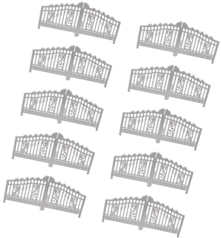 F Fityle Lot de 10 portails de jardin, modèle de clôture de table en sable, scène robuste, portail architectural, table polyvalente, décoration miniature, Hauteur 1.8 Cm