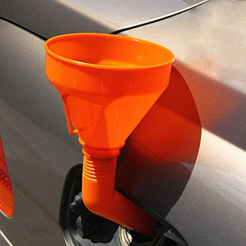 Entonnoir de carburant universel en plastique pour voiture, long bec flexible, rallonge de l'entonnoir de voiture pour eau, huile, essence, liquide de refroidissement.