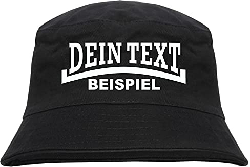 Individueller Fischerhut - Linie - Bucket Hat mit Wunschtext Bedruckt